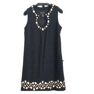 INC women’s black mini dress with beads 6